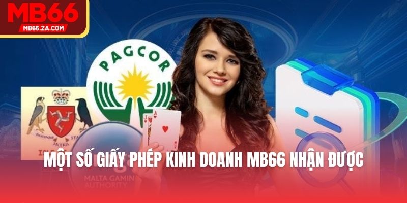 Một số giấy phép kinh doanh MB66 nhận được